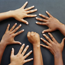 kids, hands, ethnic, cooperation, unite, united