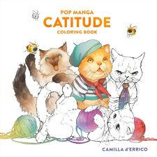 manga, pop, surrealism, art, colouring, cats