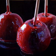 candy, apple, painting, drawing, art, melanie, cossey, cowichan, valley, arts, council