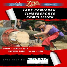 Timbersports, logging competition, lake cowichan, 75th, sport, competition, family