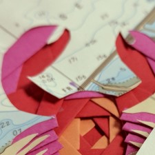 nautical chart, charts, museum, craft, crafting, workshop, art, iris folding, map, maps, origami, shadow box, decorating, decor