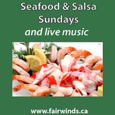 seafood, patio, wine 