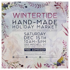 wintertide, christmas sale, 2018, victoria, holiday, craftshow, new, artisan, designers, free, market, sale