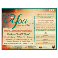 works of heart project, nanaimo arts council, art show, art exhibition, nanaimo events, artist call out