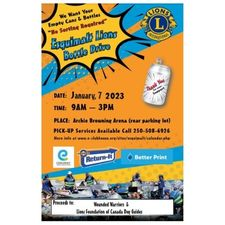 Lions, Bottle Drive, Fundraiser, Community, Non-profit, drive-thru
