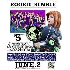 Roller Derby, Harbour City Rollers, Alberni Valley Roller Girls, bout, Rookie Rumble 