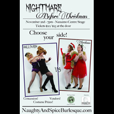 burlesque, Halloween, Christmas, comedy