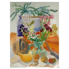 art, painting, gouache, still life, illustration