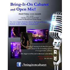 open mic, bring-it-on, cabaret, music, comedy, spoken word, poetry, 
