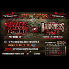 Evil Acres, haunted house,halloween