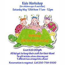 kid, children, craft, workshop, gift, mom, mother, mother's day, fun, tea, flower