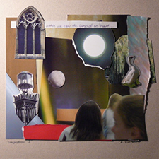 art, collage, creativity, composition, line, colour