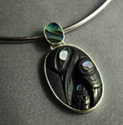 Jewelry, silver, argilite, gift, pendant, 
