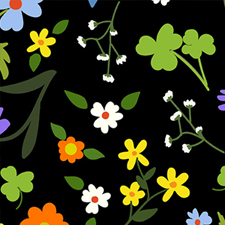 art, art classes, art courses, art school, painting, paint, painter, gouache, flowers, Flower Patterns with Gouache