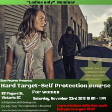 hard target, self protection, self defense, ladies only, women's, victoria
