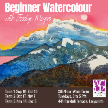 watercolour, adult art classes, week day art classes, south island, ladysmith