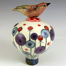 pottery, pottery for the garden, clay, handmade, bird sculpture, bird, ceramics, made on the wheel, 