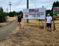 shredding , Crime Stoppers, community , donation , fundraiser 