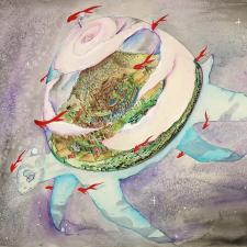 children, painting, exhibition, artshow, mixedmedia