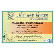 Qualicum Beach, Village Voices, Choir, instrumental, spoken word, youth