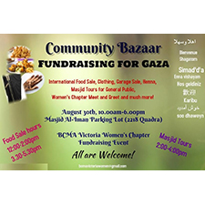 Community Bazaar and Fundraiser for Gaza 