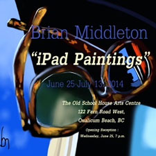 iPad, painting, Brian Middleton, exhibition, Art,
