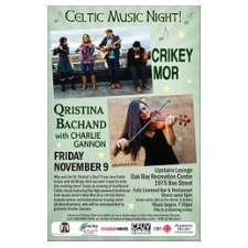 Crikey More, Qristina Bachand, Charlie Gannon, Celtic Music, Traditional music, Irish Music, Fiddling, Guitar, Fiddle