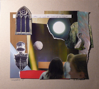 art, collage, composition, drawing, colour
