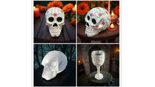 LostArtsClub, skull painting, sugar skull craft, Halloween DIY, Day of the Dead art, spooky decor