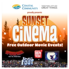 Sunset Cionema, Coastal Community, free, outdoor, children, film, movie, Nanaimo, Maffeo Sutton Park