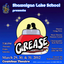 Grease, musical theatre, shawnigan