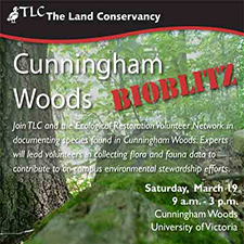 Cunningham Woods, UVic, University of Victoria, TLC, conservation, biology, species