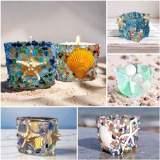 beach, vase, votive, art, crafts, LostArtsClub, craft nights