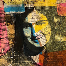 art, art classes, art courses, art school, collage, mixed media, Mixed Media Portraits