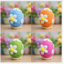 arts, crafts, felted-egg, needle-felting, wet-felting, easter-decor, handmade-decor, lostartsclub