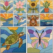 arts, crafts, kinusaiga, fabric-art, no-sew, textile-art, handmade-decor, lostartsclub