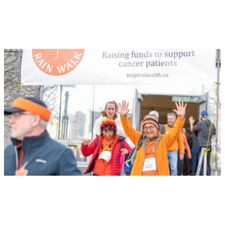 InspireHealth, health, walking, participants, signage to support cancer care, walkers
