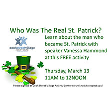 St. Patrick, lecture, speaker, FREE