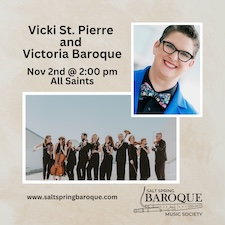 baroque, chamber music, Bach, Salt Spring, Vicki St. Pierre, Victoria Baroque, contralto, singer
