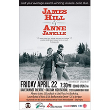 James Hill, Anne Janelle, Ukulele, Concert, Live music, roots music, folk music, Oak Bay, 