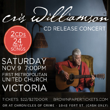 Cris Williamson, concert, CD release, Victoria