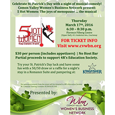 women, ladies night, comedy, play, fundraiser, Courtenay, Comox Valley
