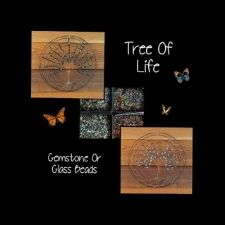 tree of life, gemstone beads, glass beads, copper wire