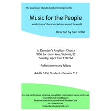 music, choir, chamber choir, people, Vancouver Island, Dunstan's