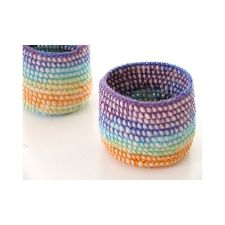 creative reuse, coil basket weaving