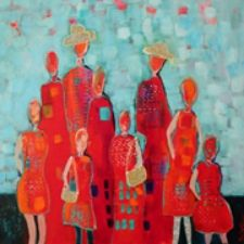 painting, women, purses, workshop, Parksville, scrivener