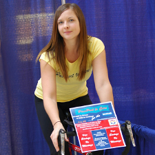 Siobhan, biking, yoga event