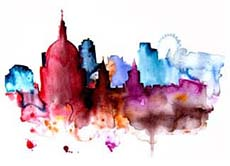 art, watercolour, painting, composition, brush, colours