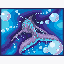 original art, whale, nature, West Coast, allan de haan