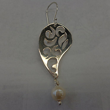 earring, jewellery, pearl, workshop, silver